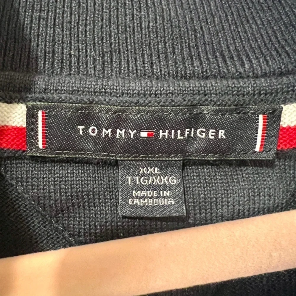Tommy Hilfiger Men's Q-Zip Cotton Pullover - XXL